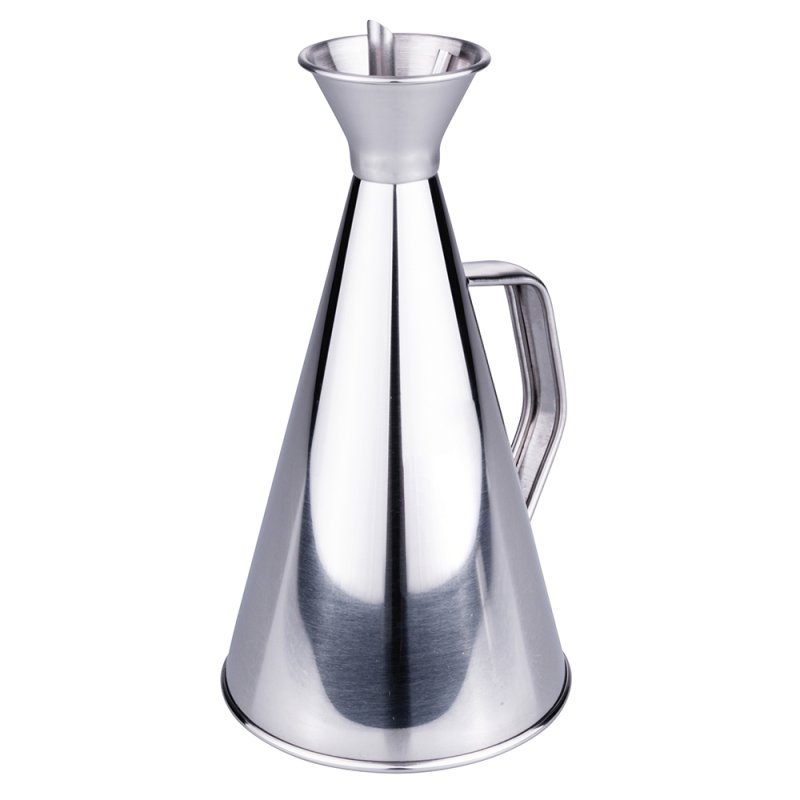 Galileo Δοχείο λαδιού 750 ml από ανοξείδωτο χάλυβα με ρύγχος που αποτρέπει τις σταγόνες SChef 5902932