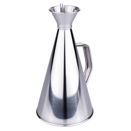Galileo Δοχείο λαδιού 750 ml από ανοξείδωτο χάλυβα με ρύγχος που αποτρέπει τις σταγόνες SChef 5902932