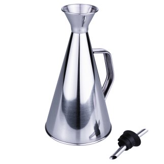 Galileo Δοχείο λαδιού 750 ml από ανοξείδωτο χάλυβα με ρύγχος που αποτρέπει τις σταγόνες SChef 5902932
