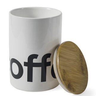 Villa D'Este Βάζο καφέ 750 ml από κεραμικό με καπάκι από Bamboo 5909044
