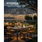 SONGMICS Ομπρέλα Κήπου Cantilever 3μ με LED Φωτισμό και Βάση, Γκρι, φ300×245cm GPU118G01V1