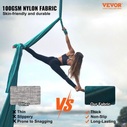 Σετ Αιώρας Γιόγκα VEVOR, 11 Μέτρα, Πράσινο DCK10X28MMLCZSF51V0