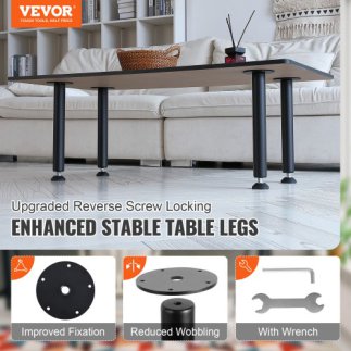 Ρυθμιζόμενα Πόδια Γραφείου VEVOR 406.4MM, Σετ 4 Βαρέως Τύπου, Μαύρα ZGZT2YC16INCQVIUPV0