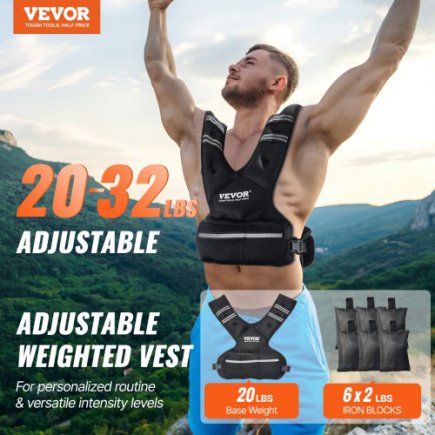 VEVOR Ρυθμιζόμενο Γιλέκο Βάρους 20-32lb για Άνδρες & Γυναίκες για Προπόνηση & Τρέξιμο KDJZLKXFMD301DI6OV0