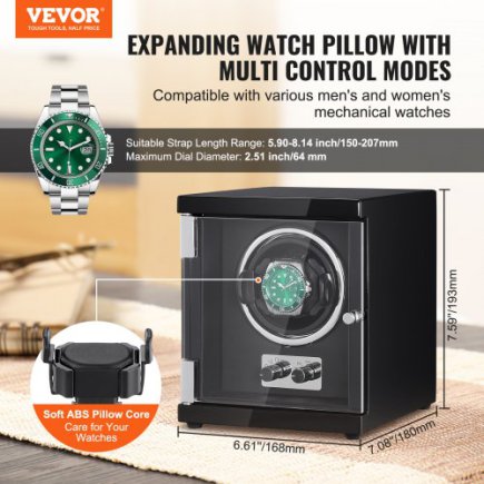 VEVOR Κουρδιστήρι Ρολογιού με Κινητήρα Mabuchi SBZDSLH1Z00045VTTV2