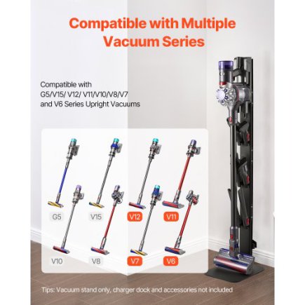 VEVOR Βάση Στήριξης Σκούπας Dyson Μαύρη XCQZJDSLSKB6OAVW1V0