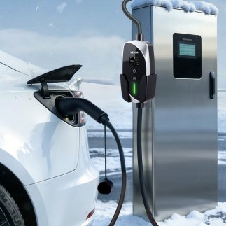 VEVOR Φορητός φορτιστής ηλεκτρικού οχήματος 7.4 kW, 32A, Τύπος 2, μονοφασικός με καλώδιο 6 μέτρων, βύσμα CEE, οθόνη LCD, ρυθμιζό