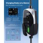VEVOR Φορητός φορτιστής ηλεκτρικού οχήματος 7.4 kW, 32A, Τύπος 2, μονοφασικός με καλώδιο 6 μέτρων, βύσμα CEE, οθόνη LCD, ρυθμιζό