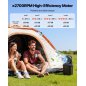 VEVOR Ανεμιστήρας Μίστ με Κινητήρα 2700 στροφών ανά λεπτό (RPM), δεξαμενή νερού 9 λίτρων, μπαταρία χωρητικότητας 10000mAh, 4 ταχ