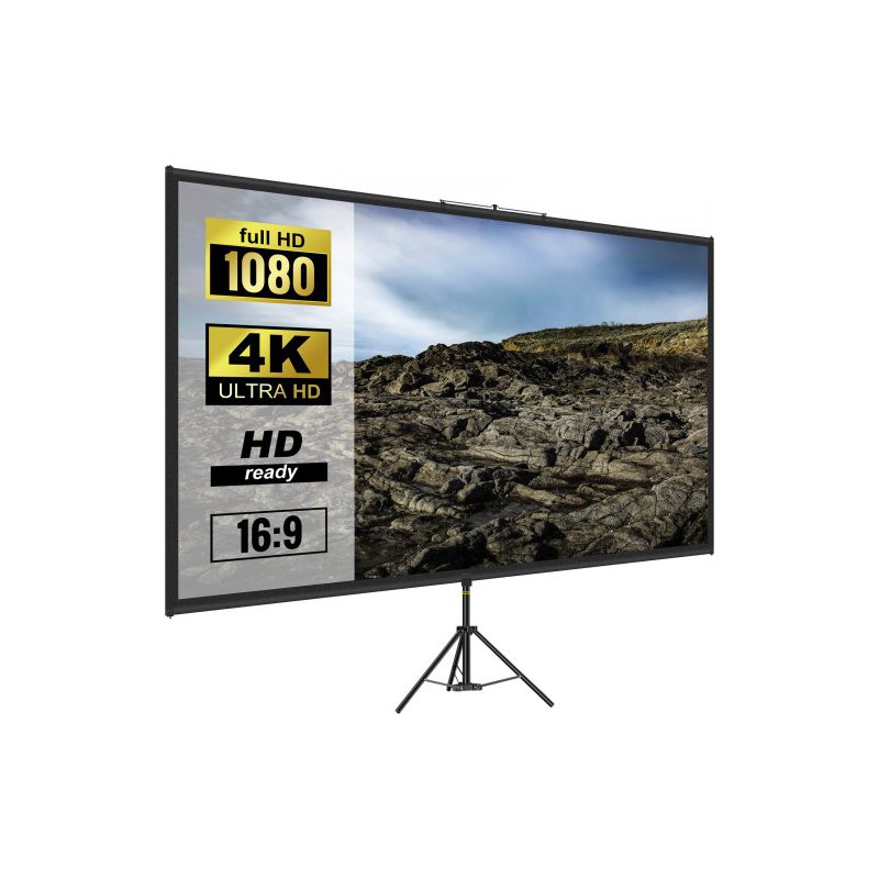 VEVOR Τρίποδο Οθόνη Προβολέα 60" 16:9 4K HD με Ρυθμιζόμενο Ύψος για Εσωτερική & Εξωτερική Χρήση TYPMDZCY60169TJZJV0
