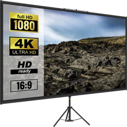 VEVOR Τρίποδο Οθόνη Προβολέα 60" 16:9 4K HD με Ρυθμιζόμενο Ύψος για Εσωτερική & Εξωτερική Χρήση  TYPMDZCY60169TJZJV0