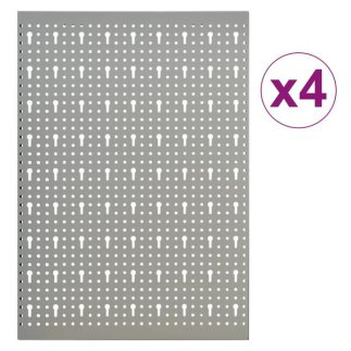vidaXL Πλάτες Εργαλείων Τοίχου Διάτρητες 4 τεμ. 40 x 58 εκ. Ατσάλινες 145350