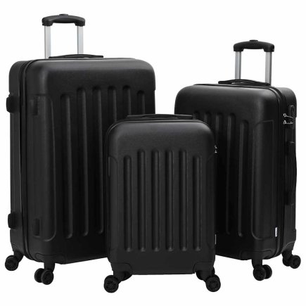 vidaXL Σετ 3 τμχ Βαλίτσες Σκληρού Κελύφους Με Ρόδες - Ανθεκτικές και Κομψές για Ταξίδια 42006229