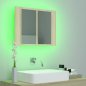 vidaXL Κομψό Φωτιζόμενο Ντουλάπι Μπάνιου RGB LED με Καθρέφτη - Sonoma Oak 804959