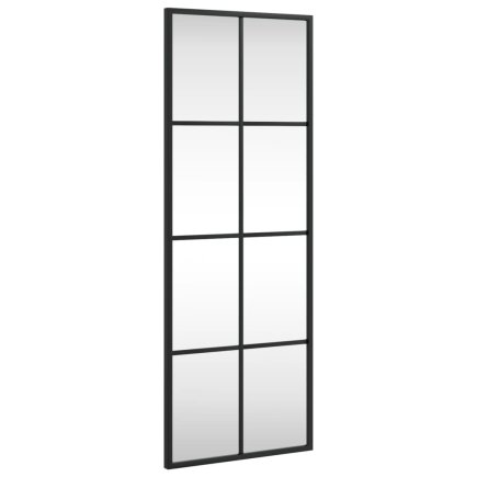 vidaXL Καθρέφτης Τοίχου με Μαύρο Πλαίσιο 30x80 cm 358642