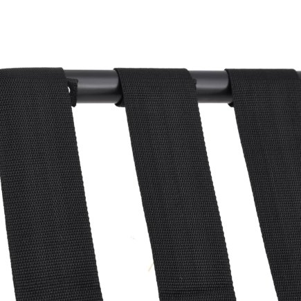 vidaXL Αναδιπλούμενη Βάση Αποσκευών Ξενοδοχείου από Ατσάλι και Νάιλον σε Μαύρο Χρώμα 153077