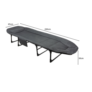 Πτυσσόμενο Κρεβάτι Camping με Στρώμα 200 x 65 x 30 cm Γκρι 25380 Trizand