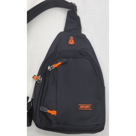Verk Group Τσαντάκι Στήθους – Μέσης WAIST BAG 9672 (200) Sport Μαύρο με Πορτοκαλί Λεπτομέρειες 5907451385807