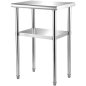 VEVOR Ανοξείδωτος Πάγκος 24x18x36, 600lbs, Ρυθμιζόμενο Ράφι & Πόδια J24X18X36INCHUFT3V0