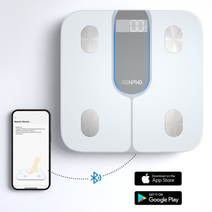 Renpho Elis 1c Smart Ζυγαριά 200kg με Λιπομετρητή & Bluetooth Λευκή R-A033-W