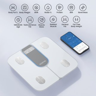 Renpho Elis 1c Smart Ζυγαριά 200kg με Λιπομετρητή & Bluetooth Λευκή R-A033-W