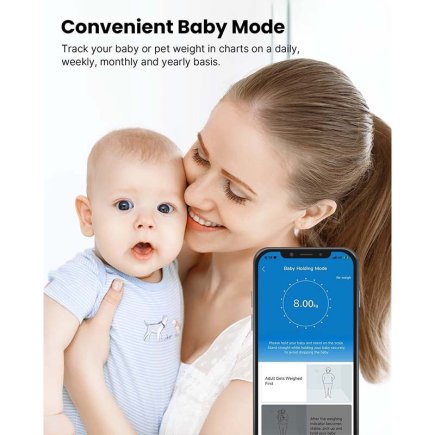 Renpho Smart Ζυγαριά 180kg με Λιπομετρητή & Bluetooth Λευκή 26M ES-26M-WH-N1