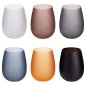 Villa D'Este Σετ 6 ποτήρια νερού 600 ml από γυαλί με εφέ frosted Cala Dorada New 5903529