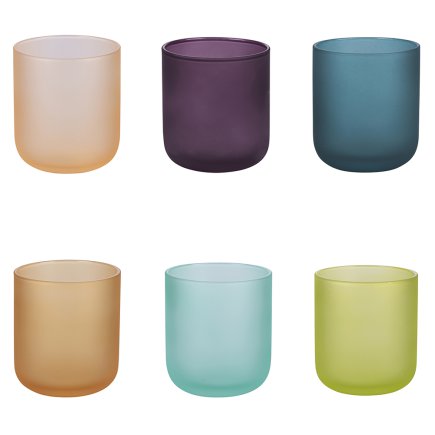 Villa D'Este Σετ 6 ποτήρια νερού 300 ml από γυαλί με εφέ frosted Color Shock 5915792