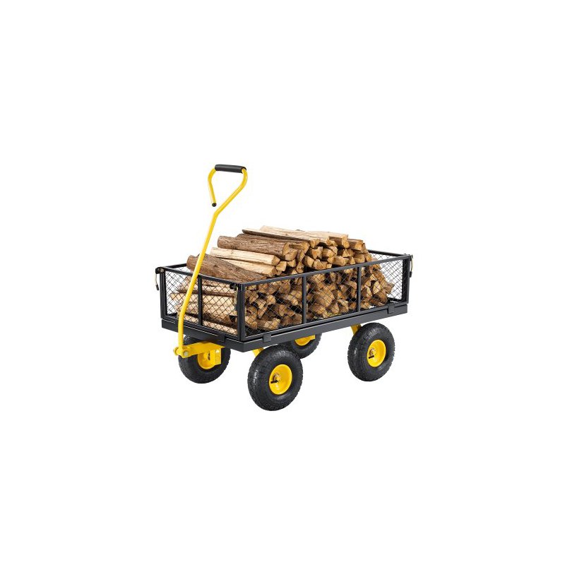 VEVOR Ατσάλινο Καρότσι Κήπου 900lb Βαρέως Τύπου με Ρόδες 10in ZXHYTCHH900L1UA7KV0