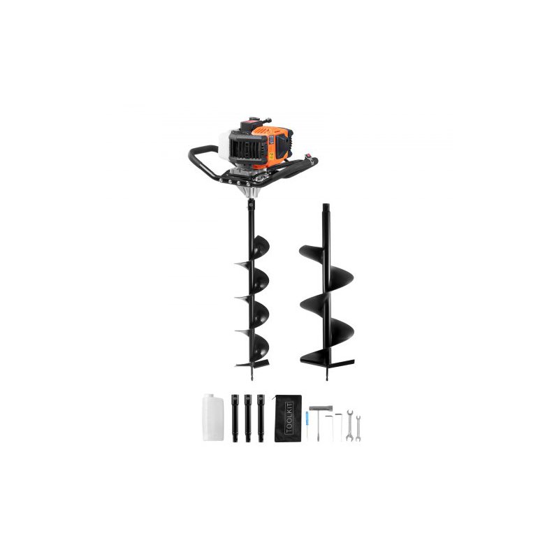 VEVOR Βενζινοκίνητο Τρυπάνι Οπών 52CC 1450W με Δράπανα 6" & 10" & 3 Προεκτάσεις RYLXZ6YC10YC4PIY3V0