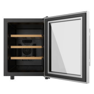 Cecotec Συντηρητής Κρασιών Bolero GrandSommelier 1255 CoolWood, 53.5x 34.5x47.7 cm, Χωρητικότητα 12 Φιάλες, Αθόρυβο 35dB, Θερμοκ