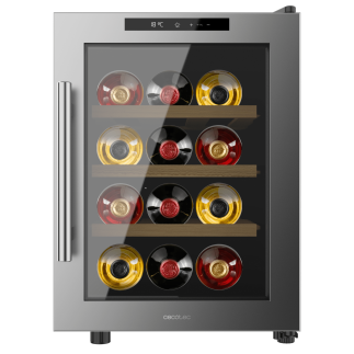 Cecotec Συντηρητής Κρασιών Bolero GrandSommelier 1255 CoolWood, 53.5x 34.5x47.7 cm, Χωρητικότητα 12 Φιάλες, Αθόρυβο 35dB, Θερμοκ