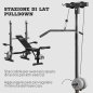 HOMCOM Πάγκος Γυμναστικής με Leg Press, Squat Rack και Leg Extension, από Ατσάλι και PU, 180x134x200 εκ., Μαύρο και Ασημί A91-20