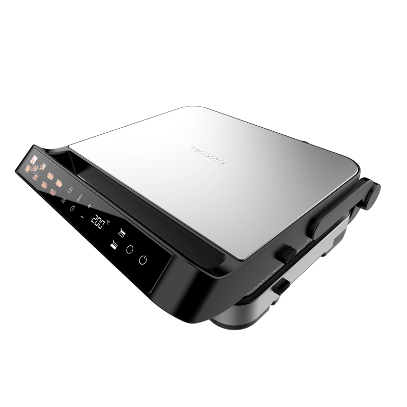 Cecotec Τοστιέρα - Γκριλ Rock'nGrill 2000W PerfectCook με Αποσπώμενες Πλάκες RockStone Κατάλληλες για Πλυντήριο Πιάτων και Άνοιγ