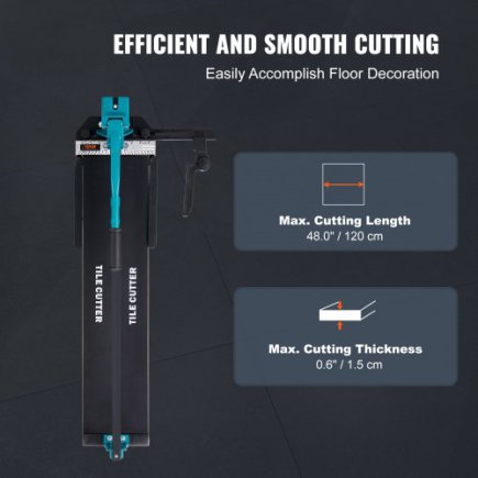 VEVOR Χειροκίνητος Κόφτης Πλακιδίων 1200mm με Τροχό Καρβιδίου Βολφραμίου και Υπέρυθρη Στόχευση KCZQGJMDDIY12IXM7V0