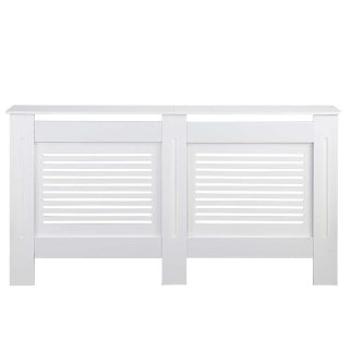 BAKAJI Κάλυμμα καλοριφέρ από ξύλο MDF 152x19x82cm Κάλυψη καλοριφέρ λευκό 02826251