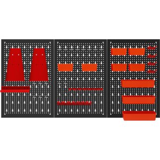Kraft&Dele Πίνακας Οργάνωσης Εργαλείων Τοίχου120 x 60 cm με 18 Εξαρτήματα KD-11898