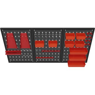 Kraft&Dele Πίνακας Οργάνωσης Εργαλείων Τοίχου120 x 60 cm με 18 Εξαρτήματα KD-11898