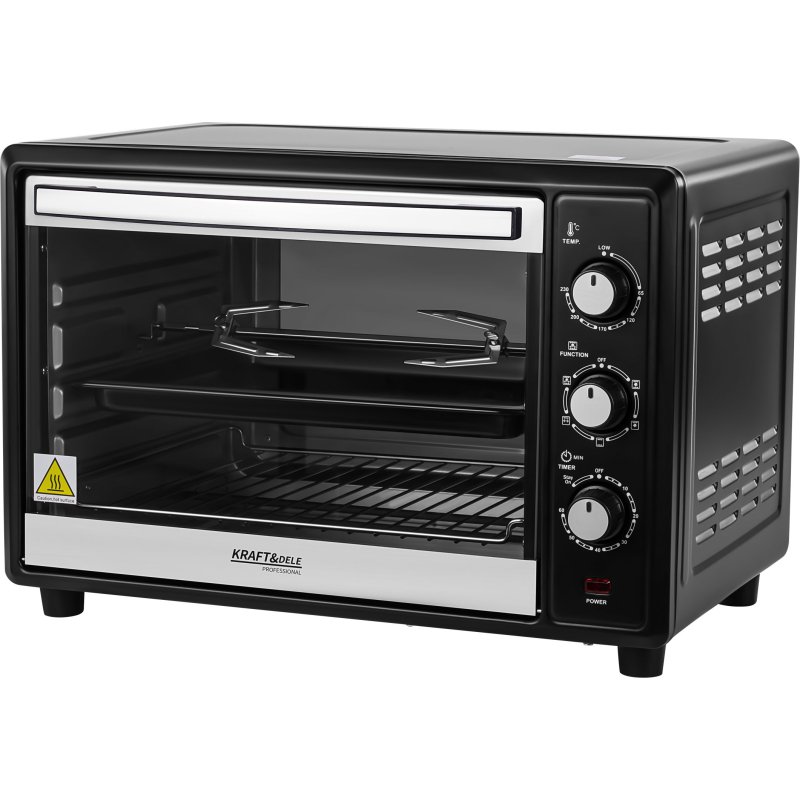 Kraft&Dele Ηλεκτρικό Φουρνάκι 45lt με Λειτουργία Σούβλας και Αξεσουάρ 2000 W KD-4134