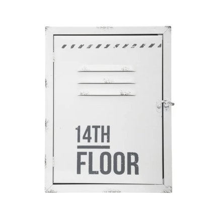 Μεταλλική Κλειδοθήκη Τοίχου 6 Θέσεων 23.5 x 9 x 30 cm Χρώματος Λευκό Atmosphera 141187-White