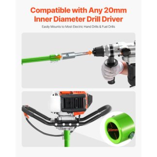 VEVOR Τρυπάνι Auger 1.57 x 31.1 ιντσών για Δημιουργία Τρυπών στη Γη LXZZT1G40MM8XCZDM001V0