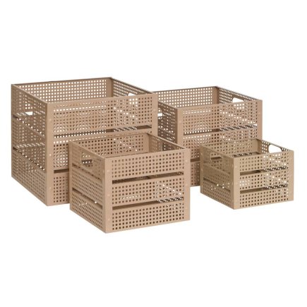 Atmosphera Μεταλλικό Σετ Κουτιών Αποθήκευσης 35x35x30 εκ. 211534A