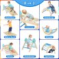 Costway Σύστημα Αναρρίχησης 9 σε 1 Montessori με Τόξο, Σχοινί & Σκάλα από Ξύλο σε Μπλε Χρώμα TS10321BL