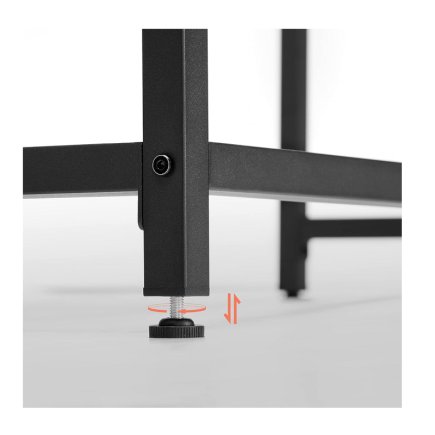Μεταλλικό Γραφείο 120 x 60 x 75 cm Χρώματος Σκούρο Καφέ VASAGLE LWD039B01