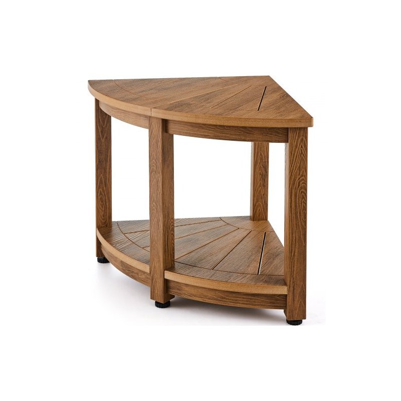 VEVOR Γωνιακό Σκαμπό Ντους, 47cm, Ψεύτικο Ξύλο, 159kg, Ανθεκτικό στο Νερό, με Ράφι Αποθήκευσης CWDSL1775INCVD6RIV0
