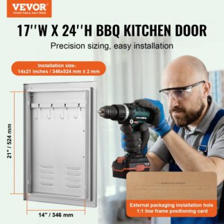 Πόρτα BBQ VEVOR 610x431mm Ανοξείδωτη για Εξωτερική Κουζίνα DMMBSCJMYS174SL0UV0