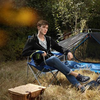 SONGMICS Σετ 2 Πτυσσόμενες Καρέκλες Camping - Μπλε,60 x 60 x 110 εκ.,GCB08BU 