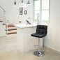SONGMICS Σετ 2τμχ Σκαμπό Μπαρ με Εργονομική Πλάτη και Υποπόδιο, Ρυθμιζόμενο Ύψος ,Περιστροφή 360°, από Χρωμιωμένο Ατσάλι, Μαύρο 