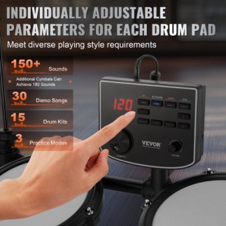 VEVOR  Ηλεκτρονικό Σετ Τυμπάνων με 150 Ήχους για Αρχάριους & Ενήλικες BJZJDZGLJZJSL7KN0V2