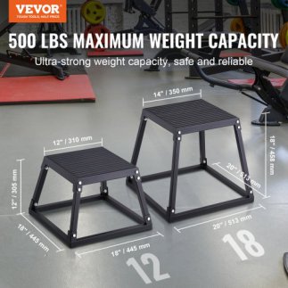 VEVOR Πλειομετρικό Κουτί Άλματος 18", Αντιολισθητικό, Μαύρο TXTD18YCGTHS557XIV0